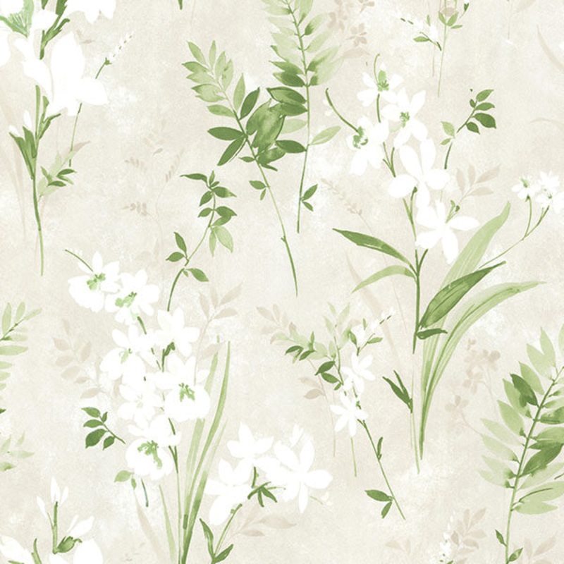2814-21628 Turner Cream Watercolor Floral Wallpaper Per Bolt