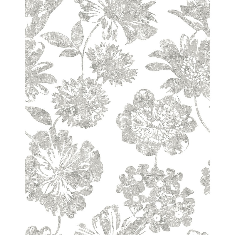 2901-25416 Folia Taupe Floral Wallpaper Per Bolt