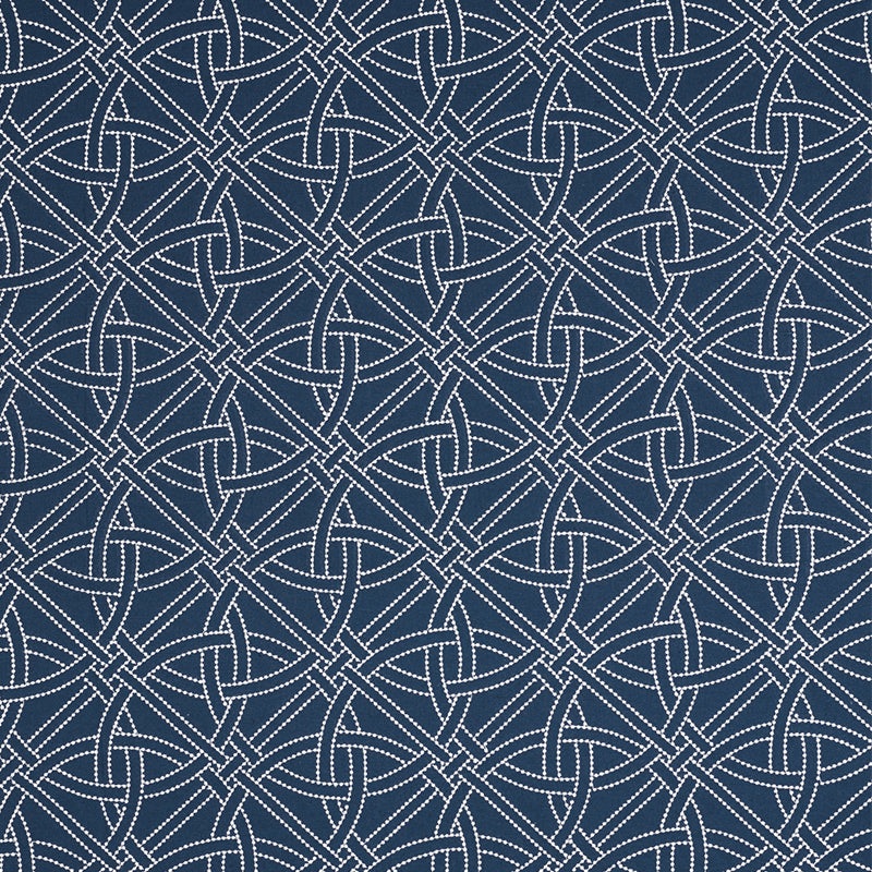 Durance Embroidery Navy Fabric By The Yard
