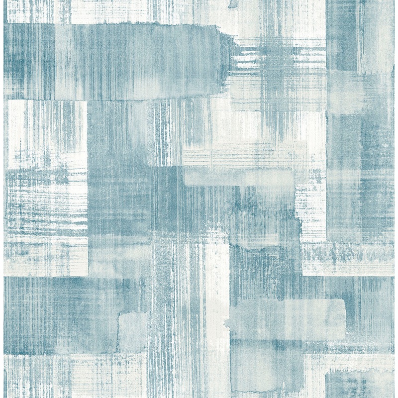 2889-25226 Trosa Teal Brushstroke Wallpaper Per Bolt