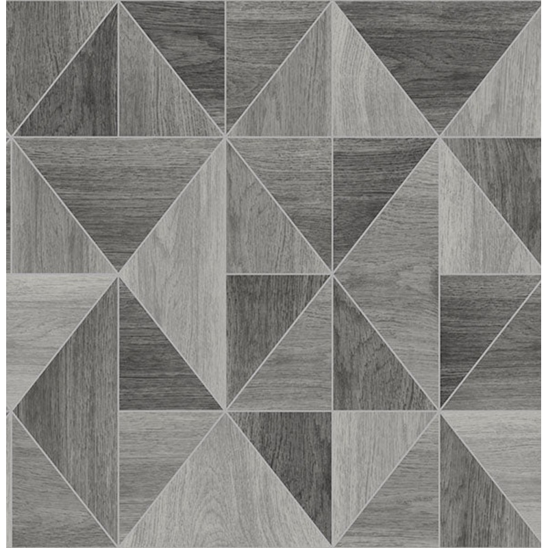 2836-24963 Corin Grey Wood Geometric Wallpaper Per Bolt