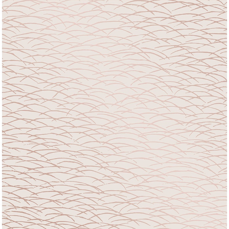 2889-25244 Hono Rose Gold Abstract Wave Wallpaper Per Bolt