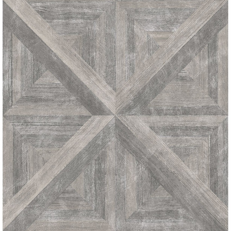 2540-24018 Carriage House Taupe Wood Wallpaper Per Bolt