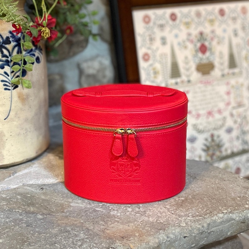 WinterBury Red Small Leather Needlework Case