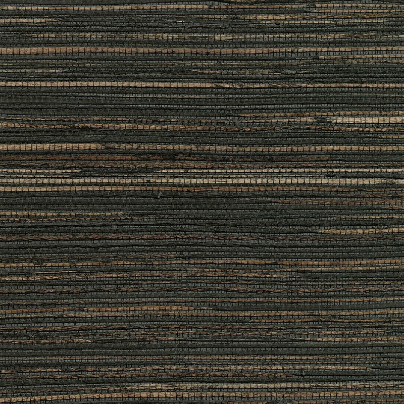 2732-80081 Shandong Charcoal Ramie Grasscloth Wallpaper Per Bolt