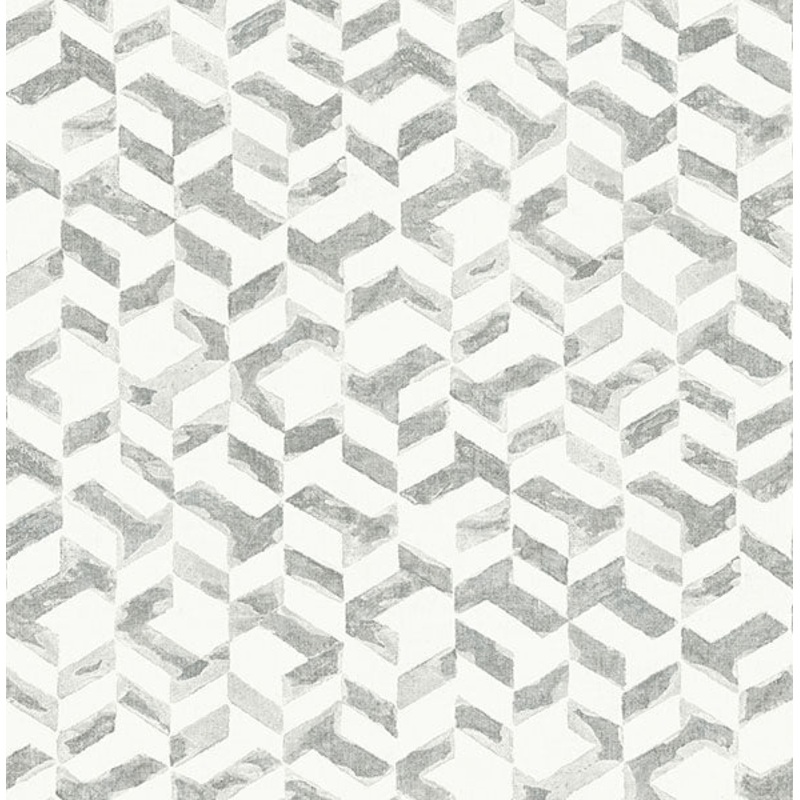 2902-25501 Instep Platinum Abstract Geometric Wallpaper Per Bolt