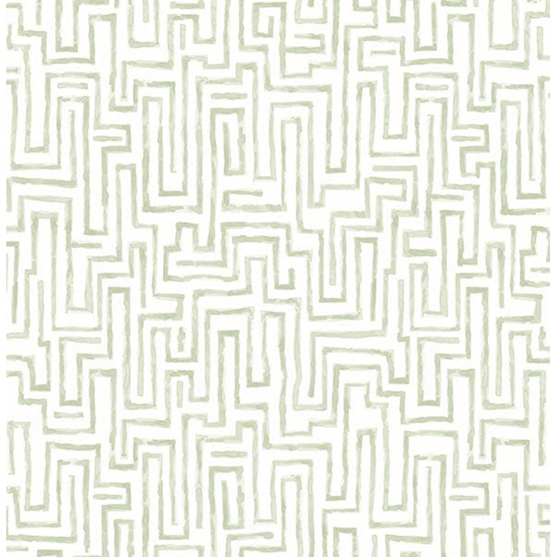 2861-25702 Ramble Sage Geometric Wallpaper Per Bolt