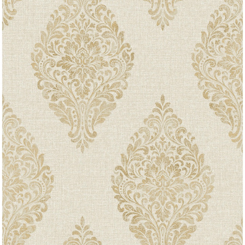2834-25043 Pascale Gold Medallion Wallpaper Per Bolt