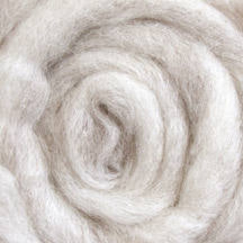 Wistyria Editions ~ Light Grey Wool Roving 0.25 oz