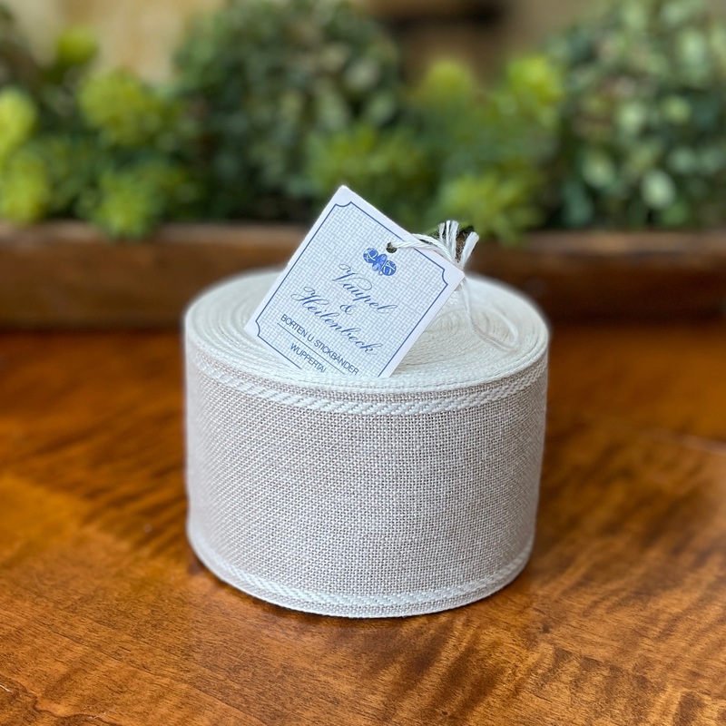 Vaupel & Heilenbeck Linen Banding – Natural / Cream 70 mm 990-70-1