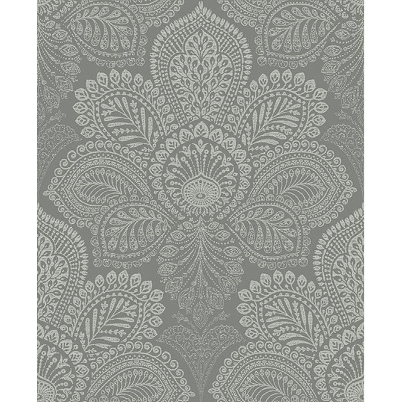 2861-25728 Triumph Grey Medallion Wallpaper Per Bolt